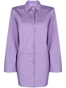 Структурированное платье-рубашка The Attico, фиолетовый
