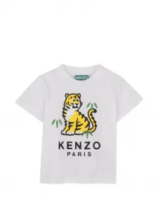 Футболка с принтом Kenzo Kids, белый