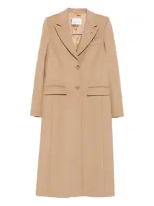 Однобортное пальто из смесовой шерсти Manuel Ritz, коричневый