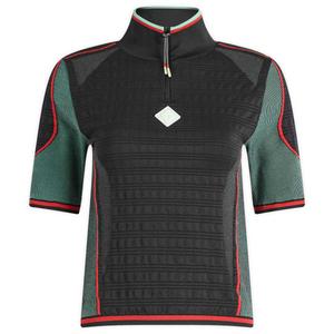 Бесшовный топ с застежкой-молнией на половину длины Casablanca, мультиколор