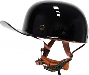 Шлем мотоциклетный CFZWJ Retro с застежкой, черный