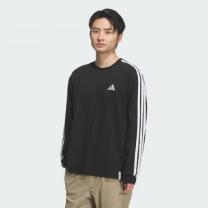 Футболка adidas Essential Plus свободного кроя с тремя полосками, однослойным трикотажным верхом и длинными рукавами.