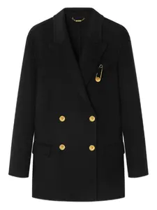 Двубортное пальто VERSACE, черный