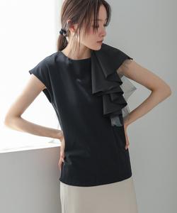 Топ с асимметричным подолом и оборками