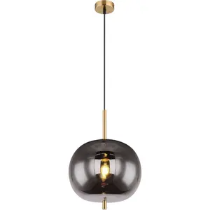 Подвесной светильник BLACKY I E27 1 шт. Подвесной светильник/люстра/высота регулируется/для обеденного стола Globo Lighting, Messingfarben