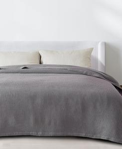 Хлопковое одеяло с вафельным плетением Linery & Co, Dark grey, King