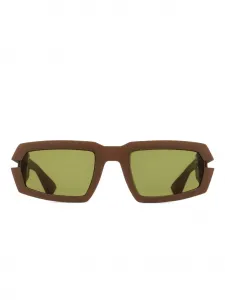 Солнцезащитные очки в геометричной оправе Mykita, коричневый