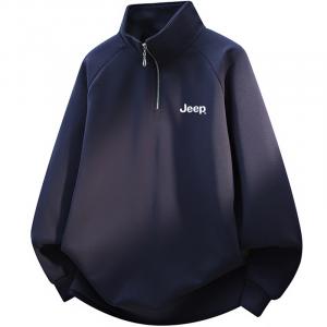 Свитшот Unisex Stand Collar Moderate Regular Jeep, темно-синий