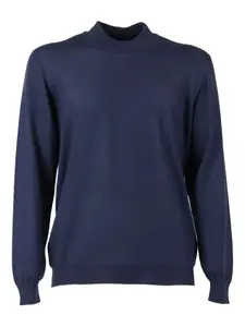 Свитер с воротником-стойкой Fedeli, синий