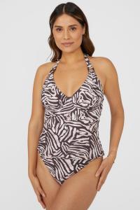 Топ танкини Gorgeous Animal без подушечек с глубоким вырезом Debenhams, мультиколор