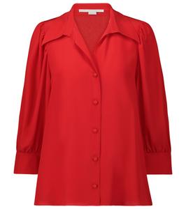 Рубашка из шелкового крепа Willow Stella McCartney, Power Red
