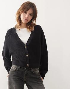 Вязаный кардиган Monki черного цвета