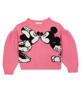 Свитер Disney intarsia из шерсти Monnalisa, Sachet Pink