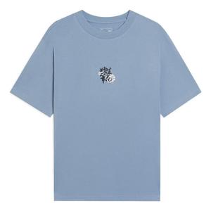 Футболка с цветочным логотипом Li-Ning, синий