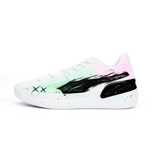 PUMA Кроссовки баскетбольные Clyde Hardwood Team Infinite Dimensions Cushioning, износостойкие, низкие, унисекс, розовые, зеленые