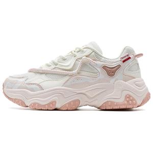 XTEP Низкие повседневные туфли с противоскользящим и износостойким покрытием, женские, белые, розовые