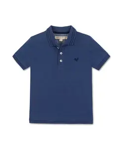 Рубашка-поло с короткими рукавами из органического трикотажа пике для мальчиков и девочек Hope & Henry, синий