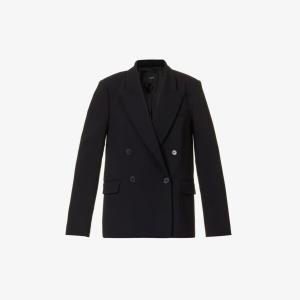 Двубортный пиджак Jaden из эластичной ткани Joseph, черный