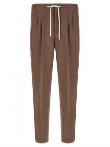 Льняные брюки Brunello Cucinelli, коричневый