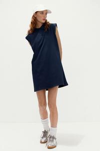 Платье-Поло с подплечниками H&M, синий