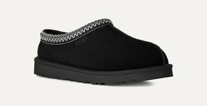 Мужские тапочки UGG Tasman II 1174671-BLK, черные, из замши, с подкладкой из овчины, без застежек, GUG228 Ugg, черный
