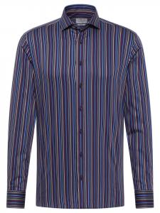 Рубашка приталенного кроя темно-синего цвета Eterna