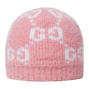 Шапка из смесовой пряжи Alpaca GUCCI, розовый/белый