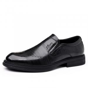 Стильные мужские туфли Business British Style для офиса и города, кожаные, удобные, премиум H2, черный