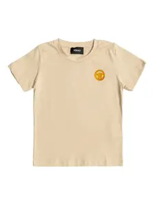 Футболка с декором Medusa Versace Kids, бежевый