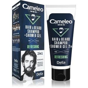 Для мужчин мытье волос и гель для душа 2 в 1 чистые и свежие волосы на теле мягкая кожа минимизирует потоотделение питает кожу головы 150 мл, Cameleo