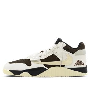 Трэвис Скотт x Jumpman Jack амортизация износостойкие мид-топ винтажные баскетбольные кроссовки унисекс Jordan, экрю