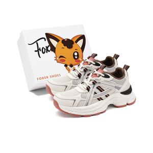 Низкие массивные кроссовки женские FOXER, экрю