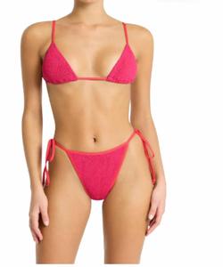 Топ бикини Luana треугольник в малиновом цвете Bond-eye