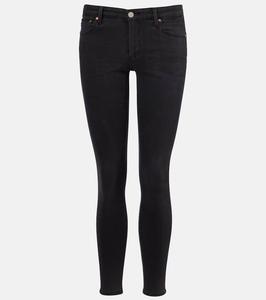 Скинни джинсы с низкой посадкой AG Jeans, Anthracite Black
