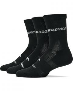 Мужские носки Brooks Run-In Crew 3-Pack, Black/Brooks