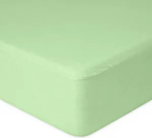 Простыня махровая на резинке CLASSIC 60x120x10 зеленая BabyMatex