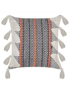 Декоративная подушка Beliani Deko BOUVARDIA, цвет grau/schwarz/weiß