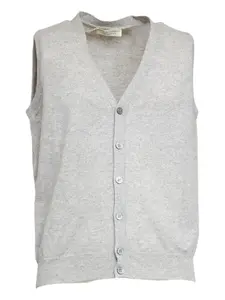 Жилет на пуговицах Filippo De Laurentiis, серый