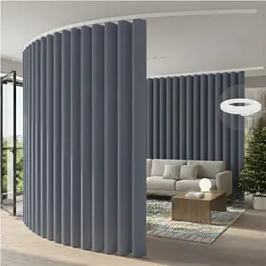 Очень большая штора-разделитель комнаты с крючками для крепления на рейке, серая пылезащитная штора, занавеска для спальни или гостиной, Ш 254 x В 274 см