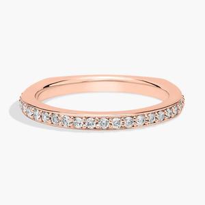 Обручальное кольцо Bella Vaughan с бриллиантами в оправе Euro Shank из 18-каратного розового золота (3/8 карата) Blue Nile