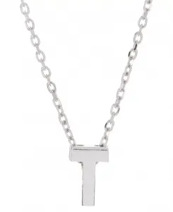 Миниатюрное ожерелье с родиевым покрытием в форме инициала «А», 16 дюймов + удлинитель 2 дюйма Adornia, t