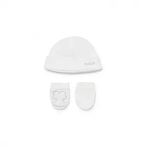 Белый хлопковый комплект для новорожденного с вышивкой Tous