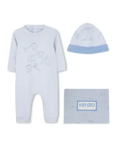 Комплект для маленького мальчика из хлопка синего цвета Kenzo Kids