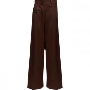 Брюки с логотипом, выполненным одинарным швом Mm6 Maison Margiela, коричневый