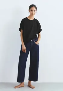 Базовая футболка оверсайз с коротким рукавом Pull&Bear, Black