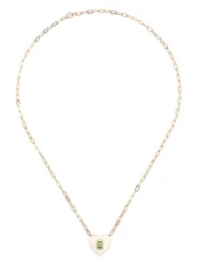 Колье Heart из желтого золота с гранатом Roxanne First, золотой