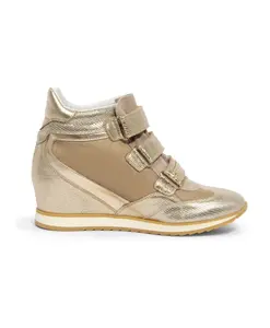 Металлизированные туфли на танкетке Luceto бежевого цвета La Martina, желтый