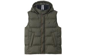 Жилет мужской со съемным капюшоном, средней жесткости, другие Nautica, темный серый зеленый 30m