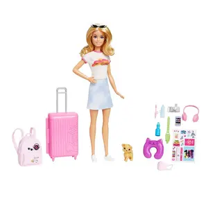 Детская кукла Barbie LetВґS Go On A Malibu 2.0 Trip doll, розовый