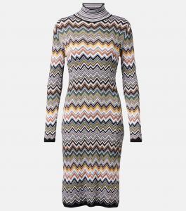 Платье миди с зигзагом Missoni, разноцветный